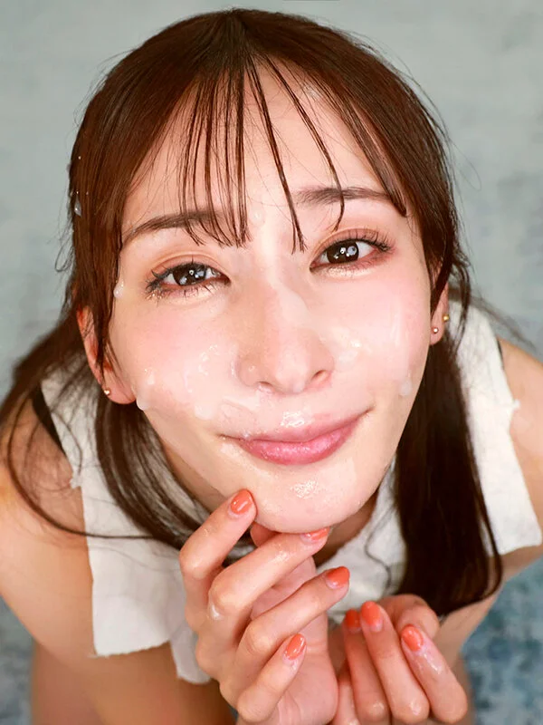 顔射された美女!