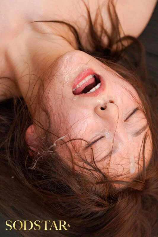 顔射された美女！