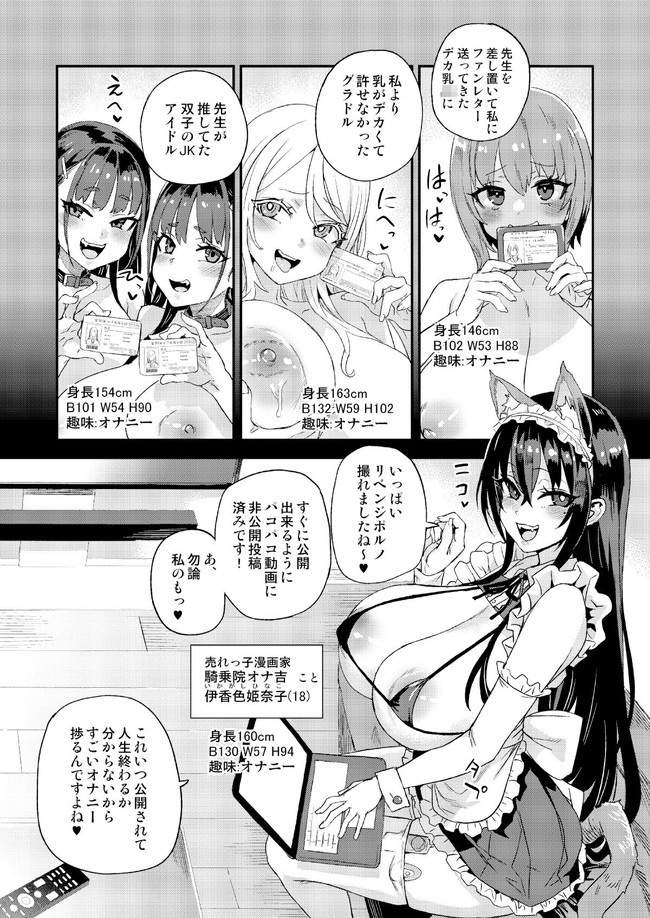【エロ漫画】愛しの同人作家先生のために貢ぎまくってマゾメスハーレム状態! 05