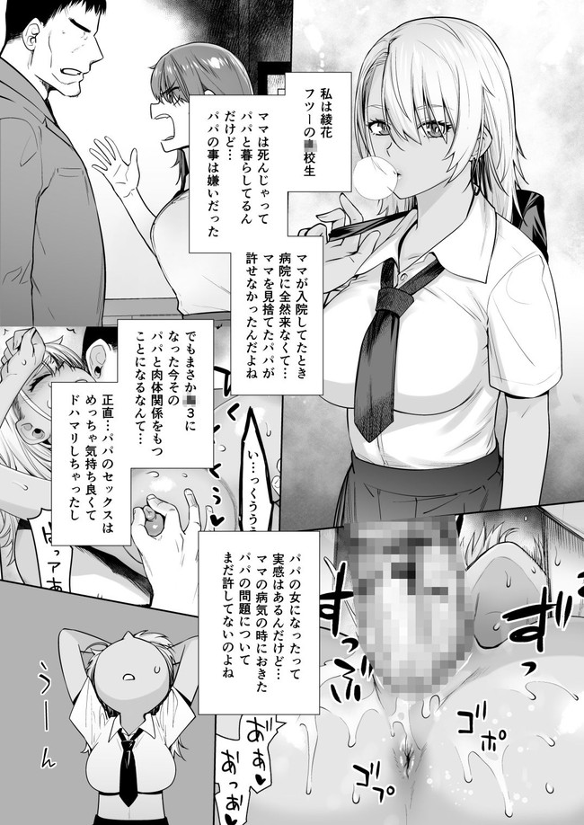 【ギャルエロ漫画】セックスを擬似体験できるVRで1番嫌いな父親を選択したギャルが嫌なはずなのに感じてしまう！心配した父親がVRを外すとギャルは我慢できずに… 02