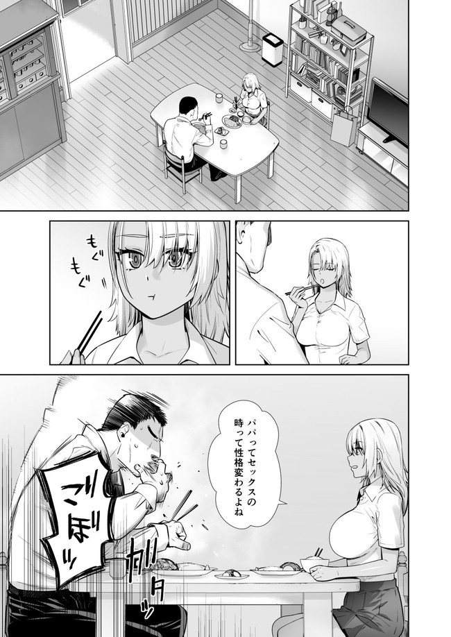 【ギャルエロ漫画】セックスを擬似体験できるVRで1番嫌いな父親を選択したギャルが嫌なはずなのに感じてしまう！心配した父親がVRを外すとギャルは我慢できずに… 03